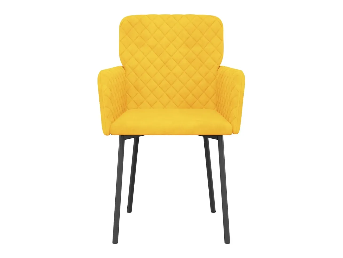 Sillas de comedor 2 unidades terciopelo amarillo