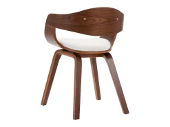 Sillas de comedor 4 unidades madera curvada y cuero sintético