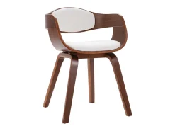 Sillas de comedor 4 unidades madera curvada y cuero sintético