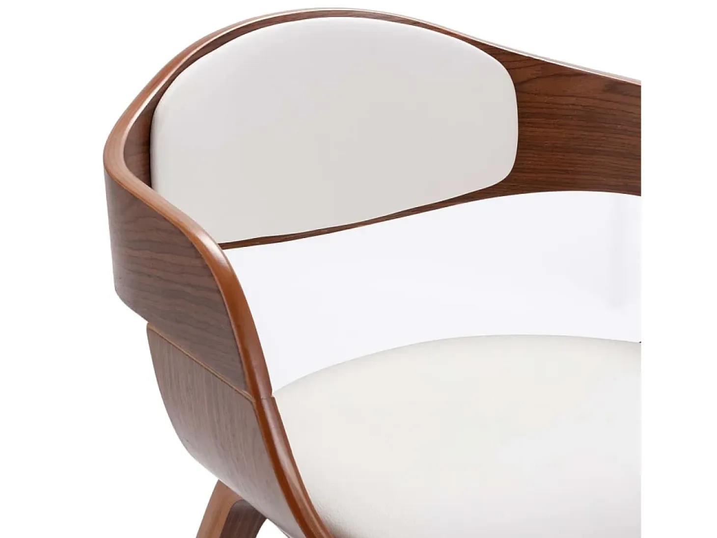 Sillas de comedor 4 unidades madera curvada y cuero sintético