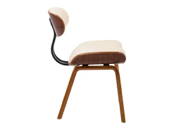 Sillas de comedor 6 unidades madera curvada y cuero sintético