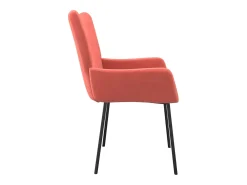 Sillas de comedor 2 unidades terciopelo rosa