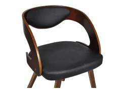 Sillas de comedor 2 unidades cuero sintético marrón