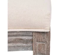 Sillas de comedor 6 unidades tela color crema