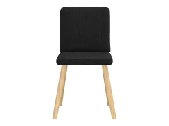 Sillas de comedor 2 unidades tela negro