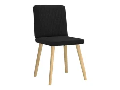 Sillas de comedor 2 unidades tela negro