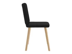 Sillas de comedor 2 unidades tela negro