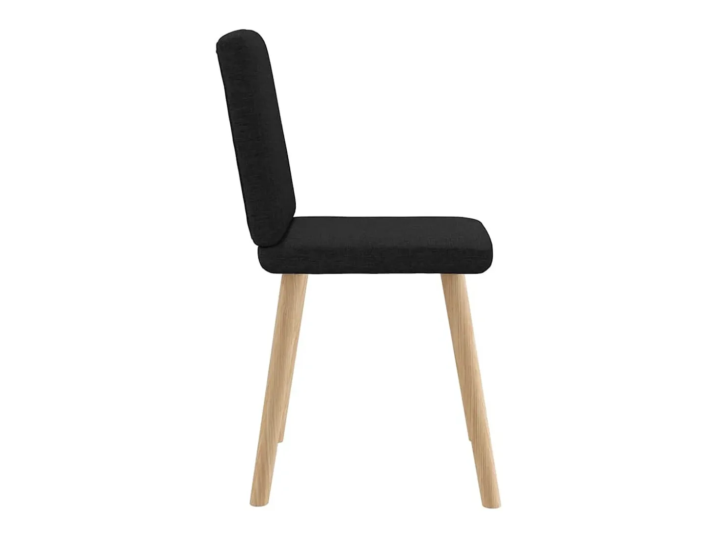 Sillas de comedor 2 unidades tela negro