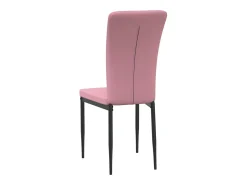 Sillas de comedor 4 unidades terciopelo rosa