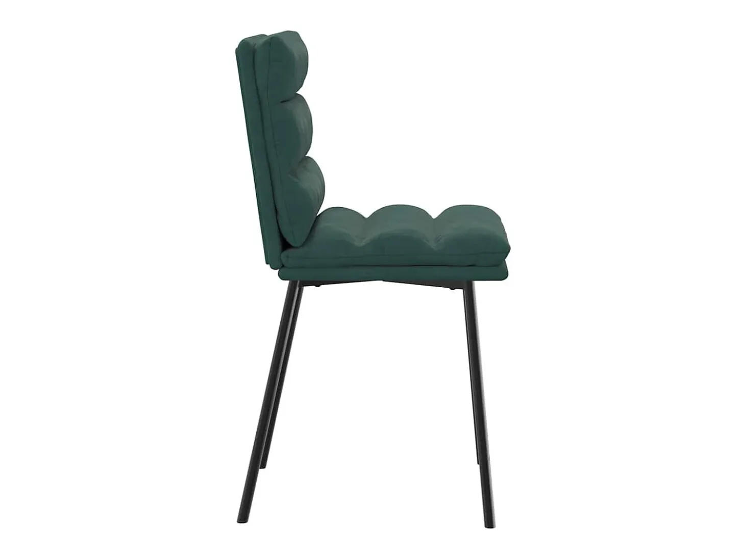 Sillas de comedor 4 unidades terciopelo verde oscuro