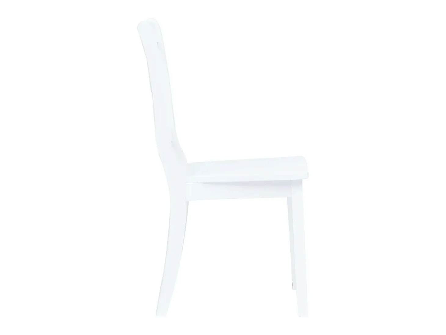 Sillas de comedor 2 unidades madera maciza de caucho blanco