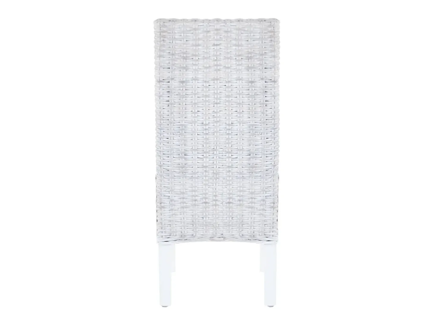 Sillas de comedor 2 unidades ratán Kubu y madera mango marrón claro