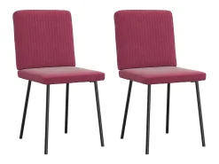 Sillas de comedor 2 unidades terciopelo rojo tinto