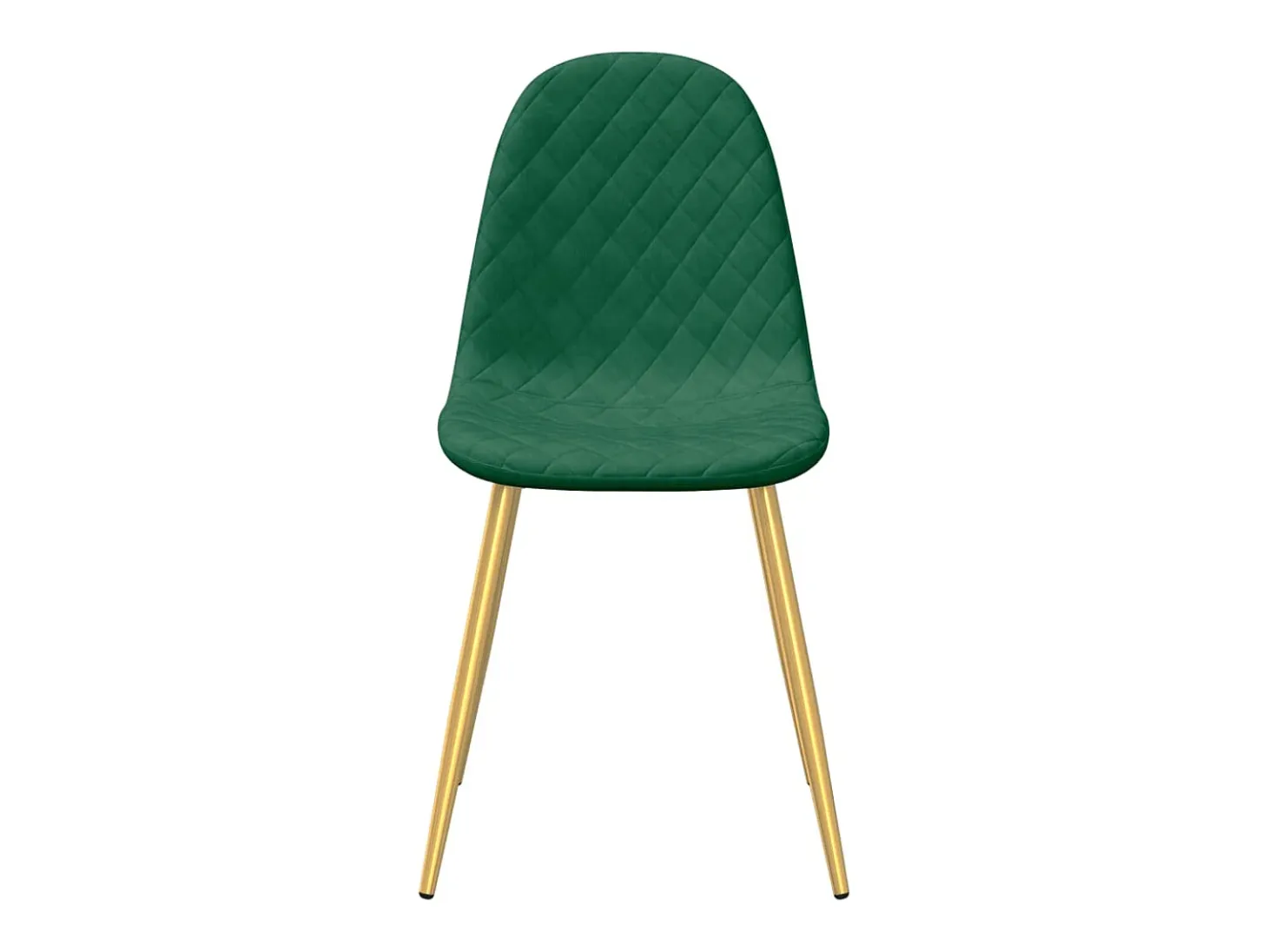 Sillas de comedor 2 unidades terciopelo verde oscuro