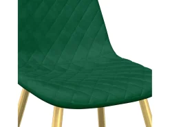 Sillas de comedor 2 unidades terciopelo verde oscuro