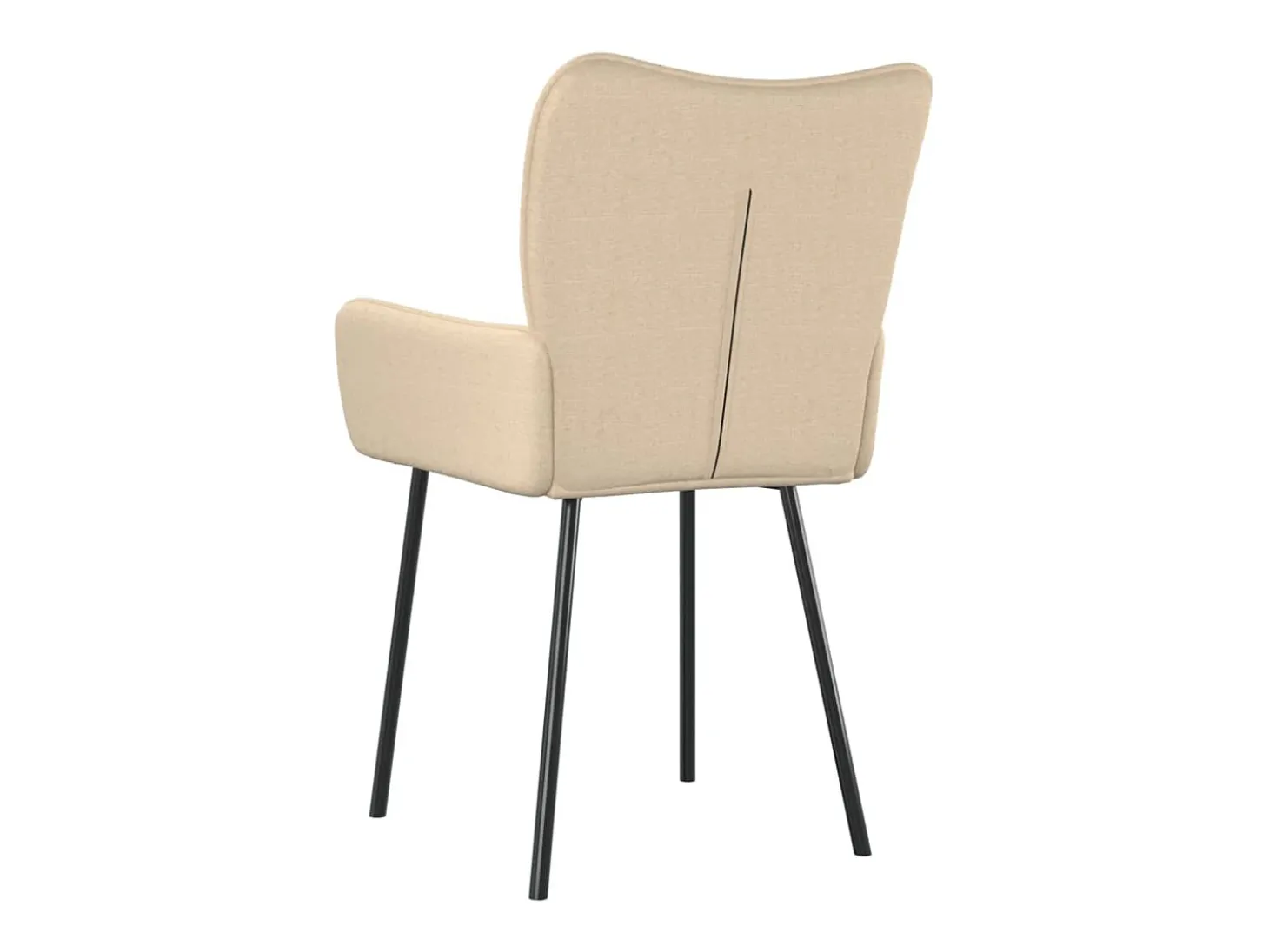 Sillas de comedor 2 unidades tela color crema