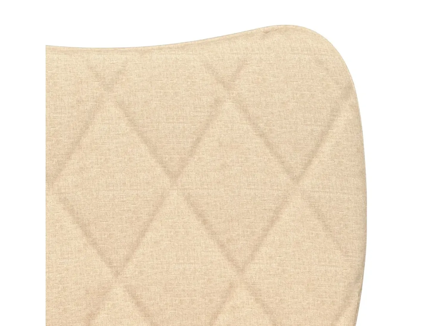 Sillas de comedor 2 unidades tela color crema