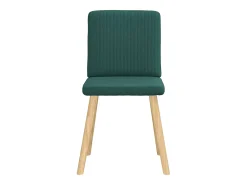 Sillas de comedor 6 unidades tela verde oscuro