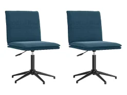 Sillas de comedor 2 unidades terciopelo azul