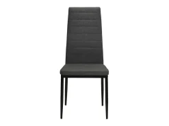 Sillas de comedor 2 unidades tela gris oscuro