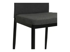 Sillas de comedor 2 unidades tela gris oscuro