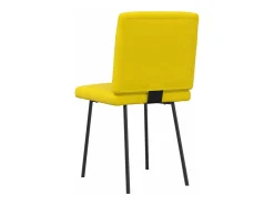Sillas de comedor 6 unidades terciopelo amarillo