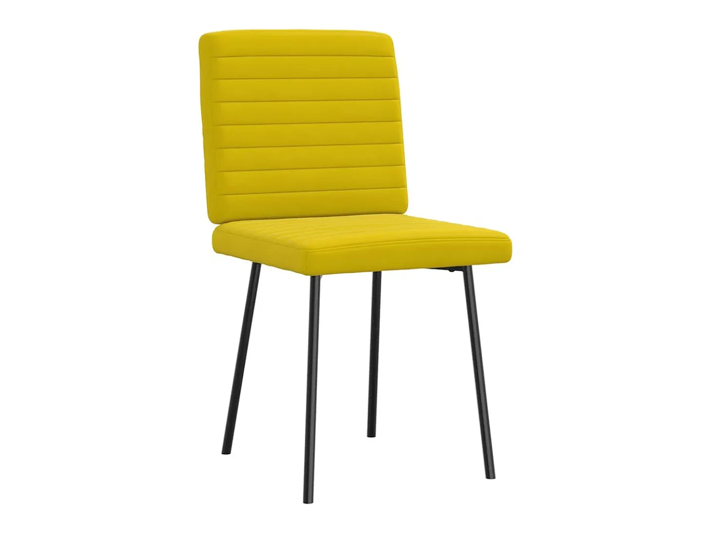 Sillas de comedor 6 unidades terciopelo amarillo
