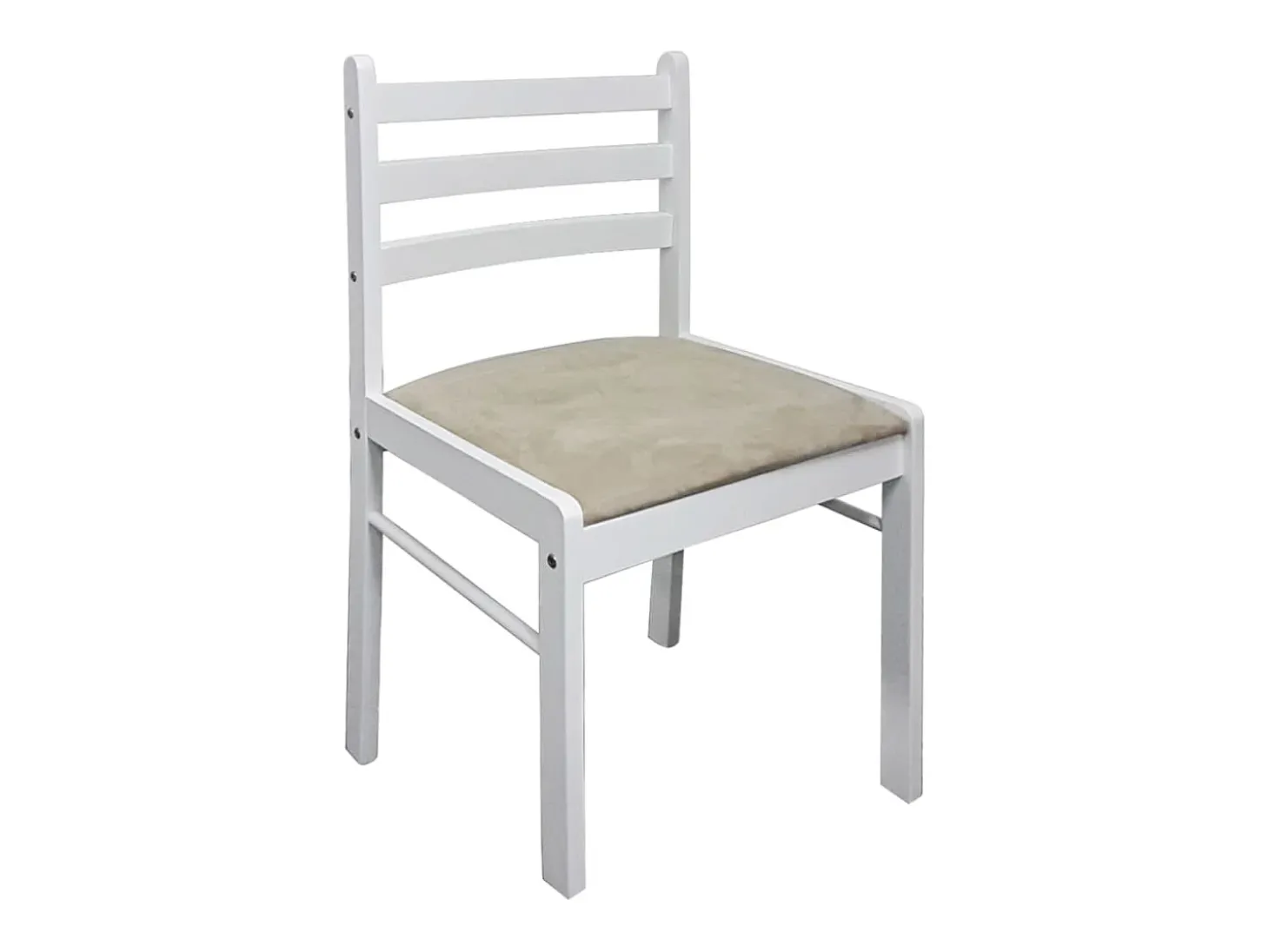Sillas de comedor 4 unidades madera maciza caucho terciopelo blanco