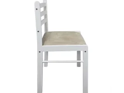Sillas de comedor 4 unidades madera maciza caucho terciopelo blanco