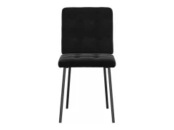 Sillas de comedor 2 unidades terciopelo negro