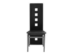 Sillas de comedor 6 unidades cuero sintético negro