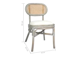 Sillas de comedor 2 unidades lino gris