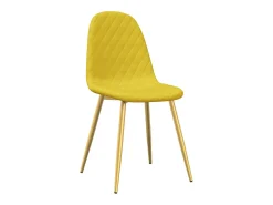 Sillas de comedor 4 unidades terciopelo amarillo mostaza