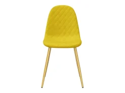 Sillas de comedor 4 unidades terciopelo amarillo mostaza