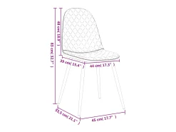 Sillas de comedor 4 unidades terciopelo amarillo mostaza
