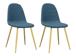 Sillas de comedor 2 unidades terciopelo azul