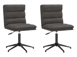 Sillas de comedor 2 unidades cuero sintético negro