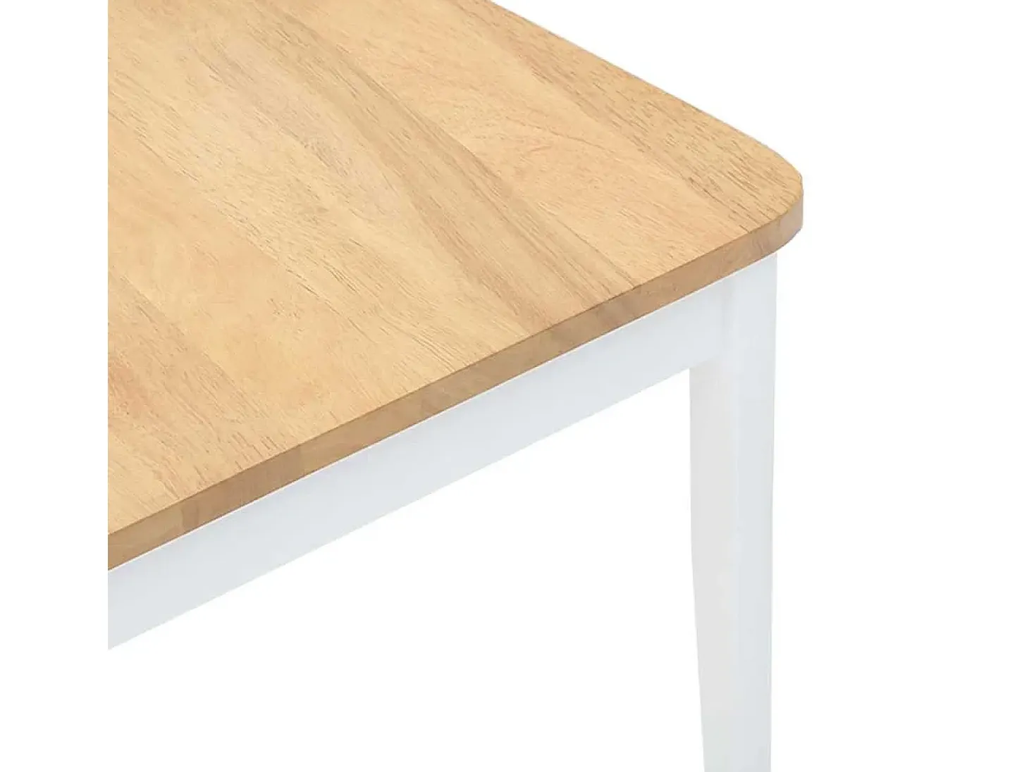 Sillas de comedor 2 unidades madera maciza de caucho blanco
