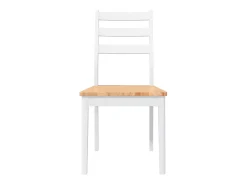 Sillas de comedor 2 unidades madera maciza de caucho blanco