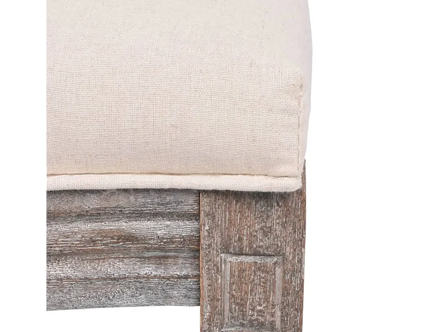 Sillas de comedor 2 unidades tela color crema