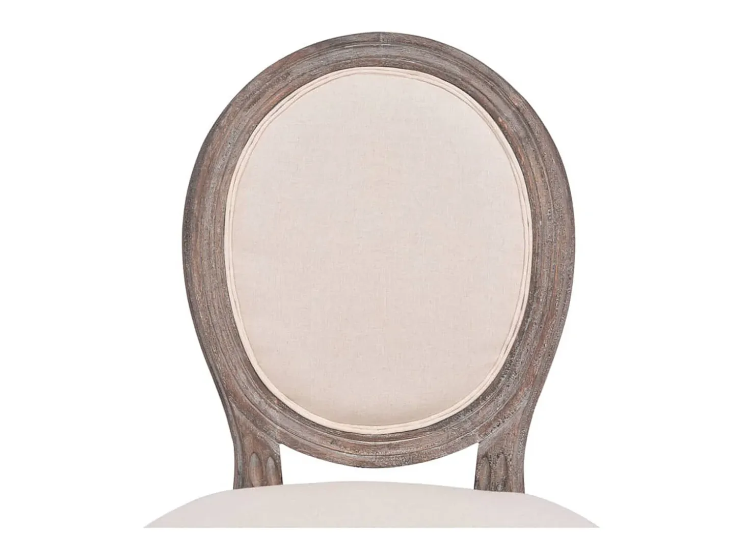 Sillas de comedor 2 unidades tela color crema