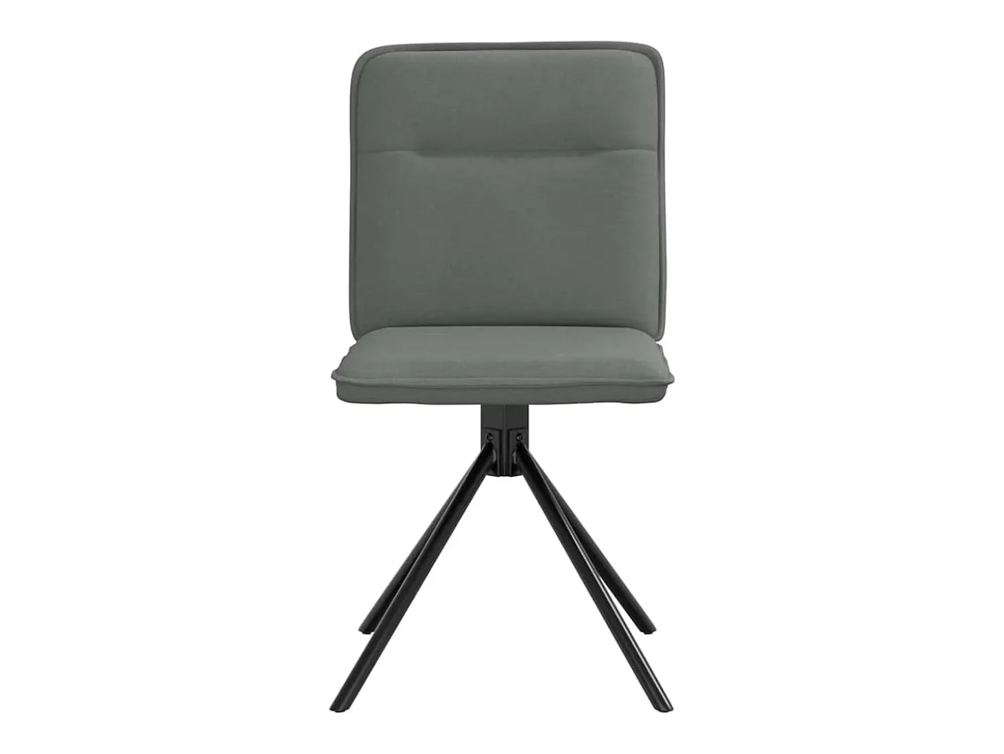 Sillas de comedor 2 unidades tela gris oscuro