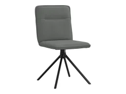Sillas de comedor 2 unidades tela gris oscuro