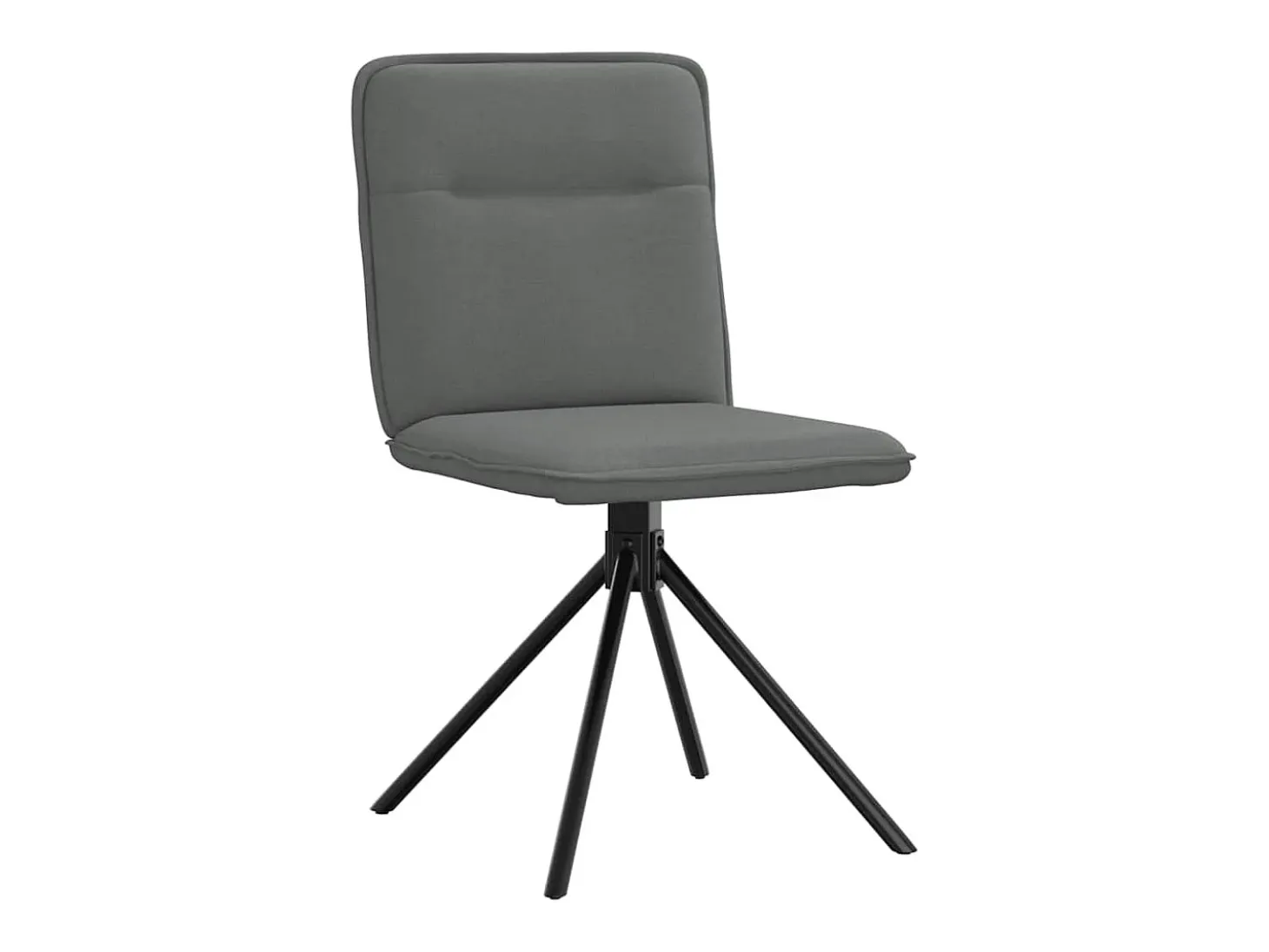 Sillas de comedor 2 unidades tela gris oscuro