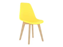 Sillas de comedor 6 unidades plástico amarillo