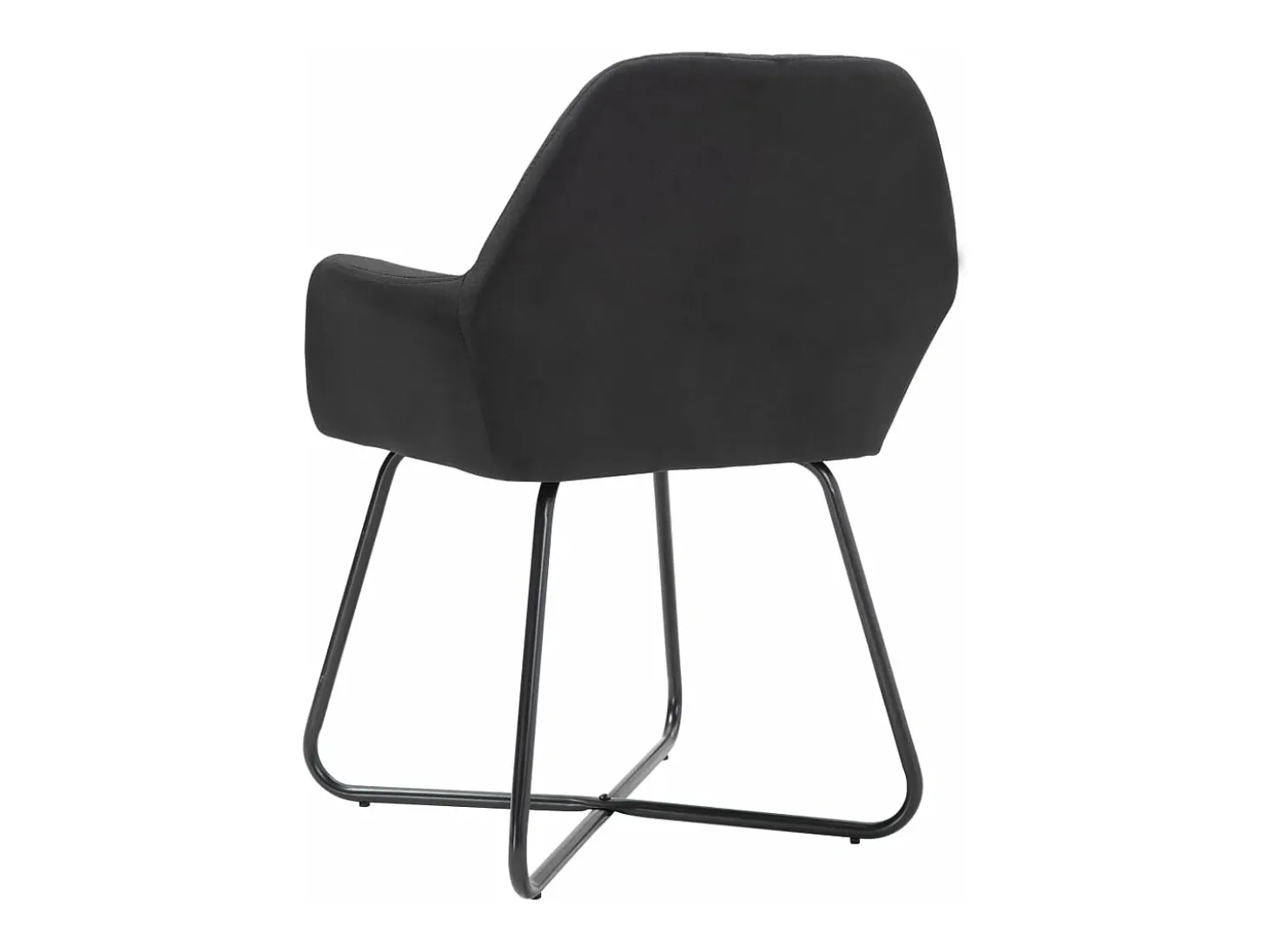 Sillas de comedor 4 unidades de tela negra