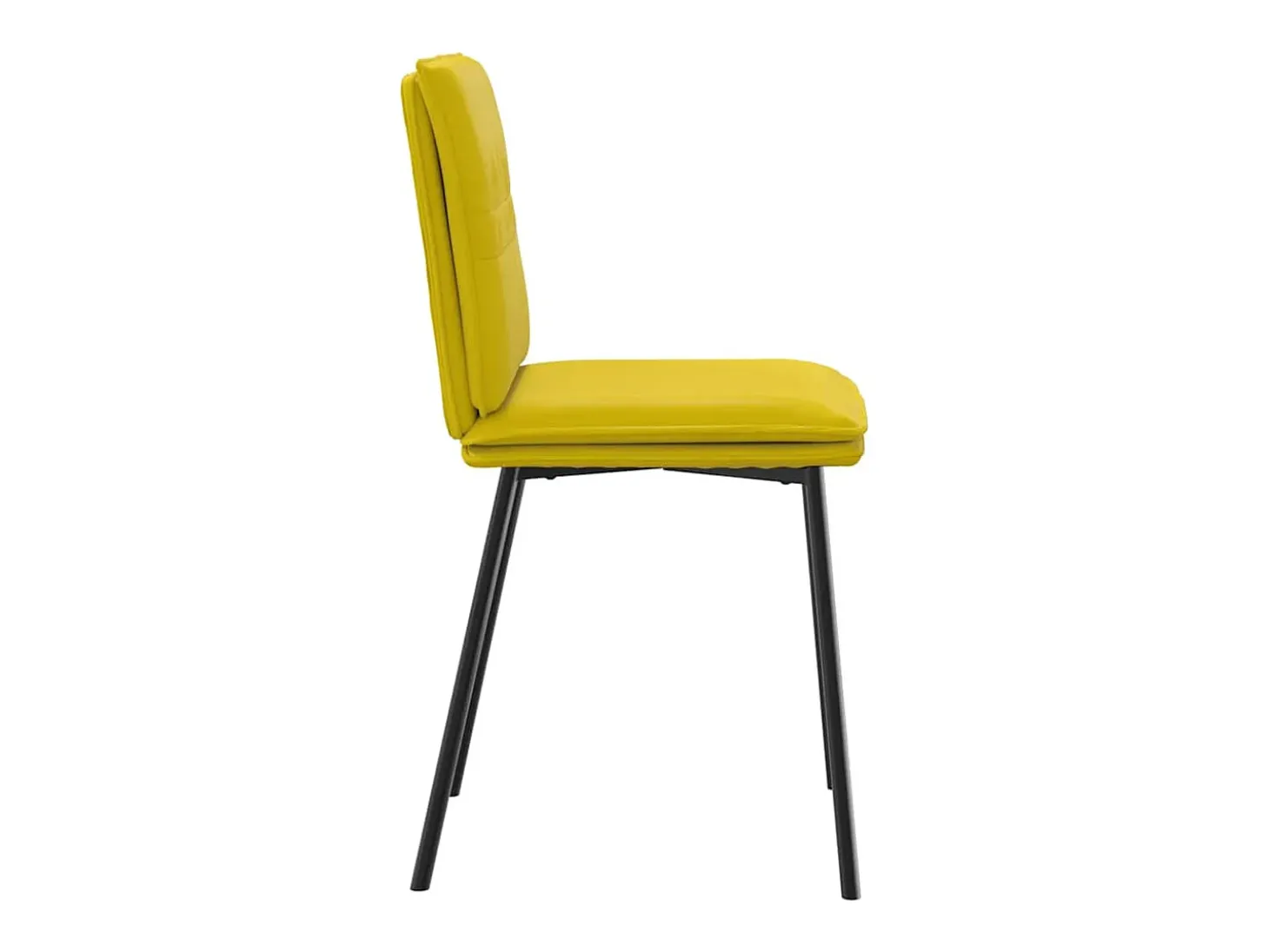 Sillas de comedor 2 unidades terciopelo amarillo