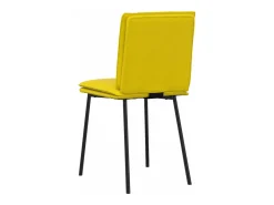 Sillas de comedor 2 unidades terciopelo amarillo