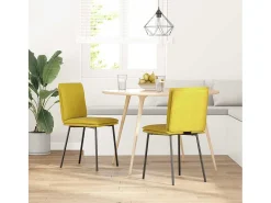 Sillas de comedor 2 unidades terciopelo amarillo