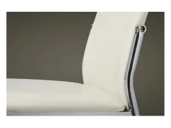 Sillas de comedor 6 unidades cuero sintético blanco